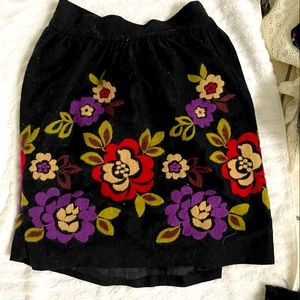 Wool felted floral skirt